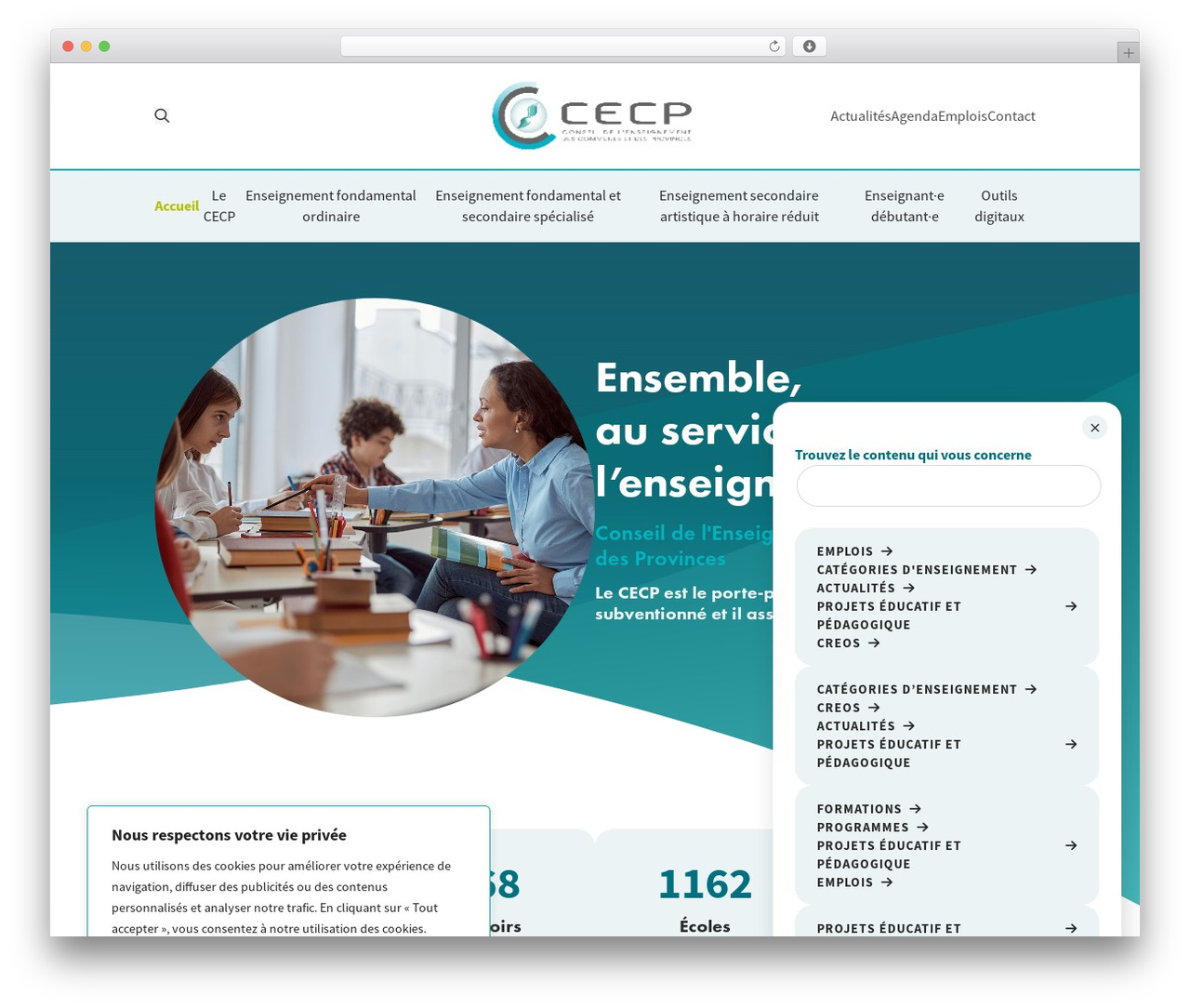 WordPress theme Minds - cecp.be