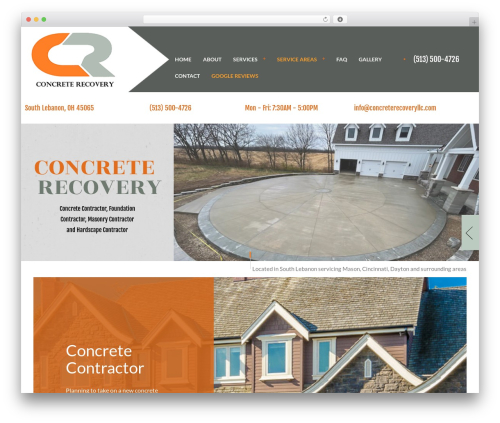 CCON2 premium WordPress theme - concreterecoveryllc.com