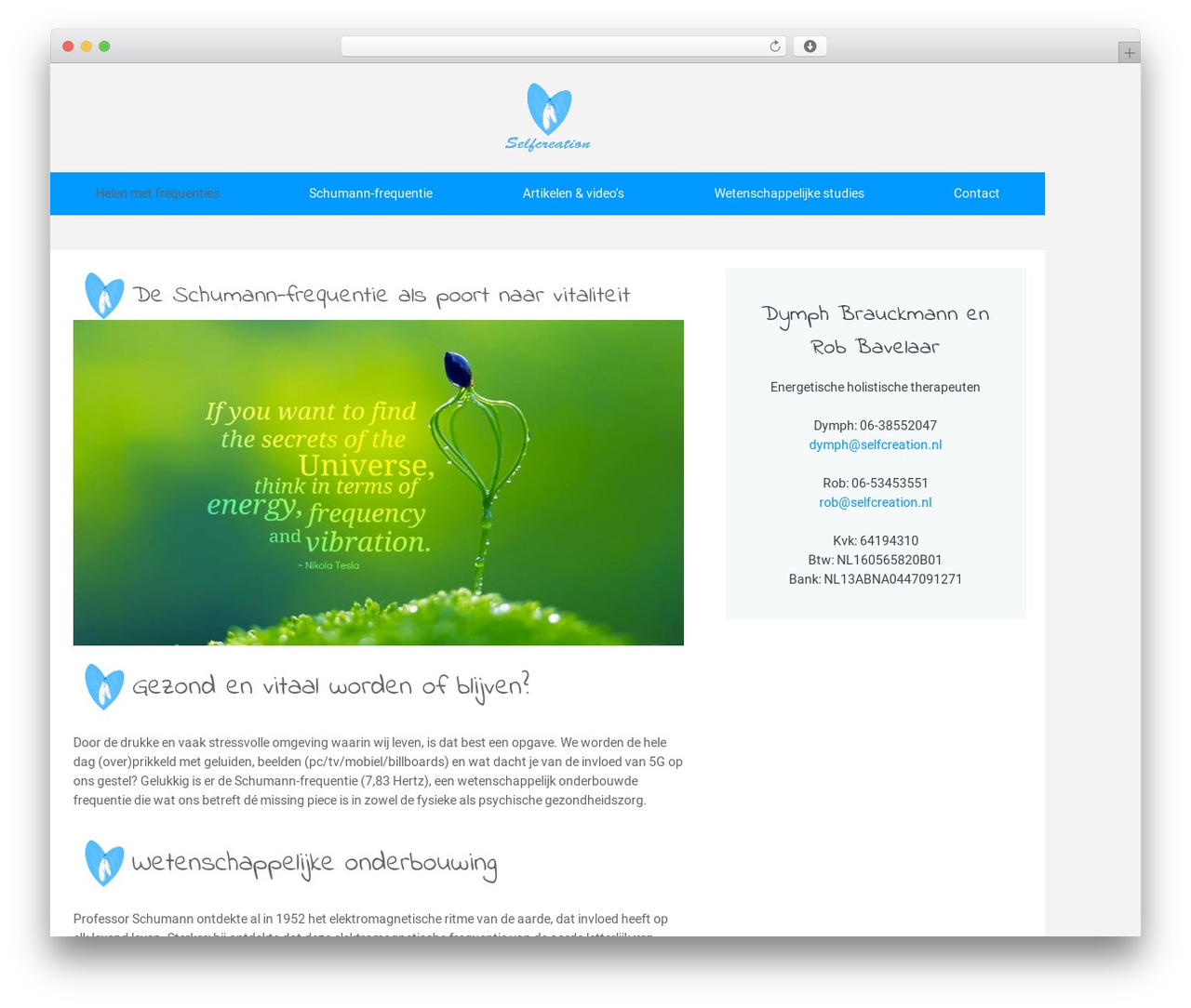 Hello Elementor Child WordPress theme design - selfcreation.nl