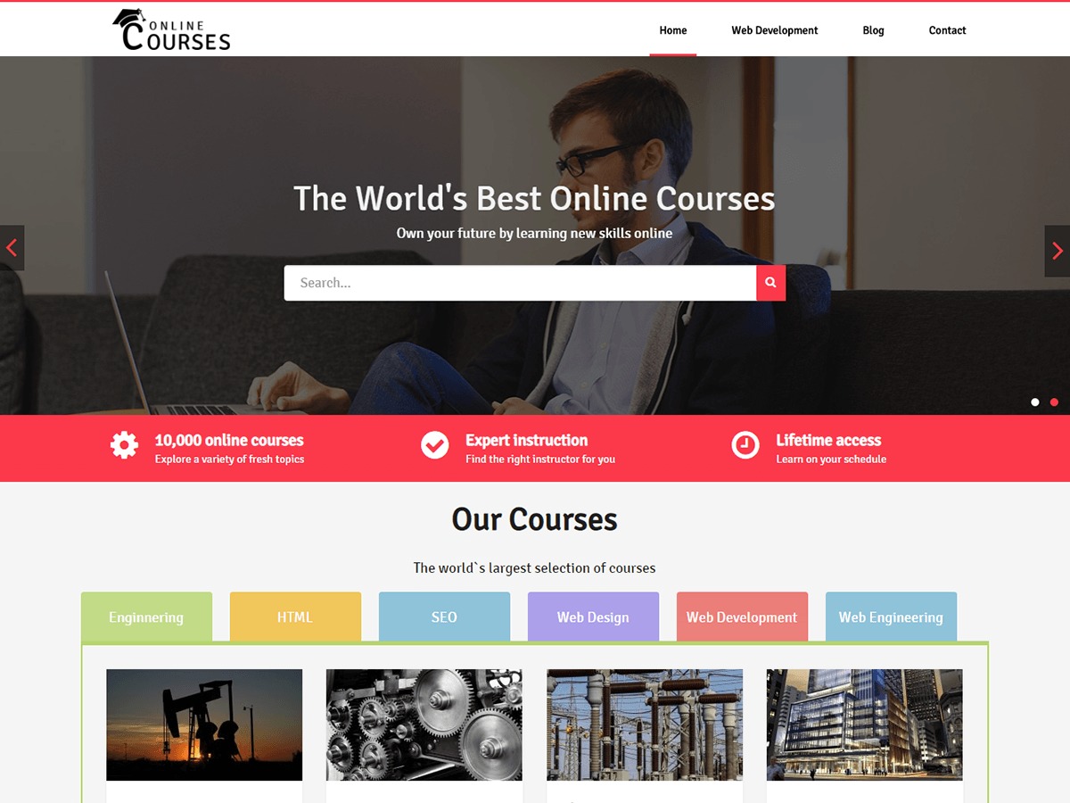 WordPress theme Online Courses