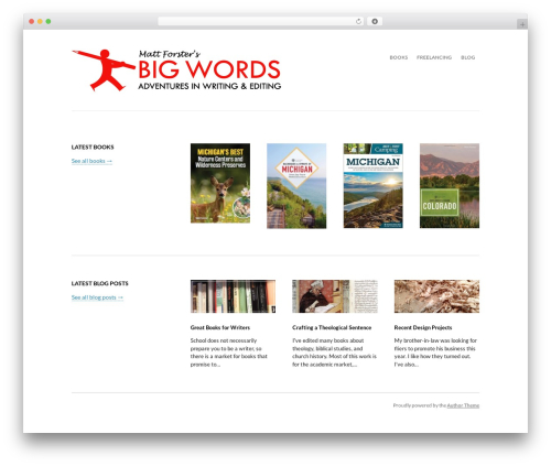 Author Theme top WordPress theme - big-words.net