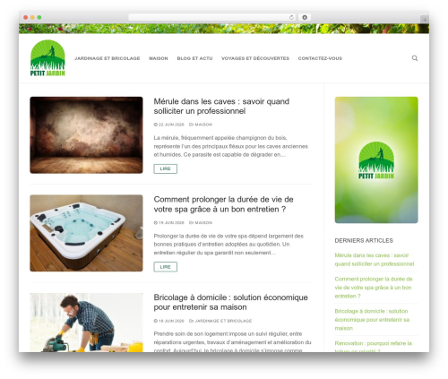 Customify best WordPress theme - petitjardin.eu