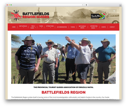 ericadesigns WordPress theme - battlefieldsregionguides.co.za