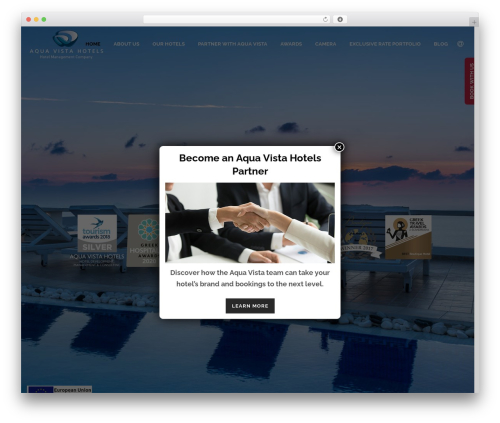 marinet theme WordPress - aquavistahotels.com