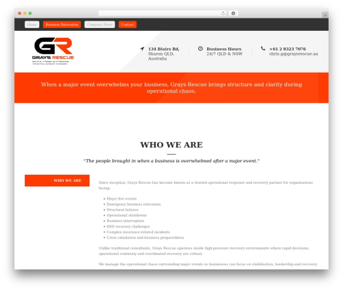 Mega Project WordPress theme - graysrescue.au