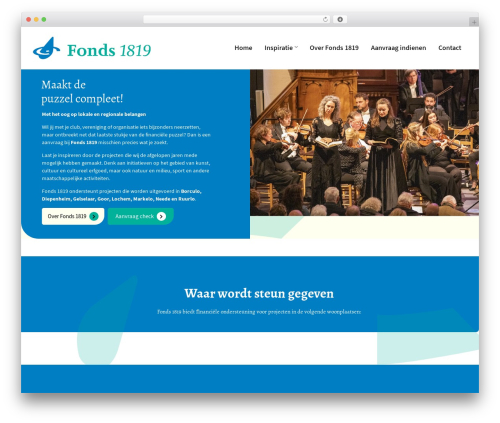 Sitework Wordpress premium WordPress theme - fonds1819.nl