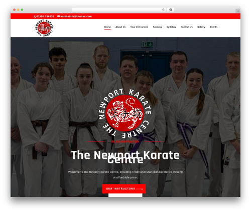 Theme WordPress Divi - newportkaratecentre.com