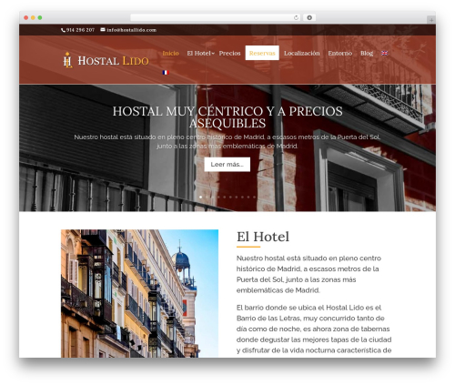 WordPress theme Divi - hostallido.com
