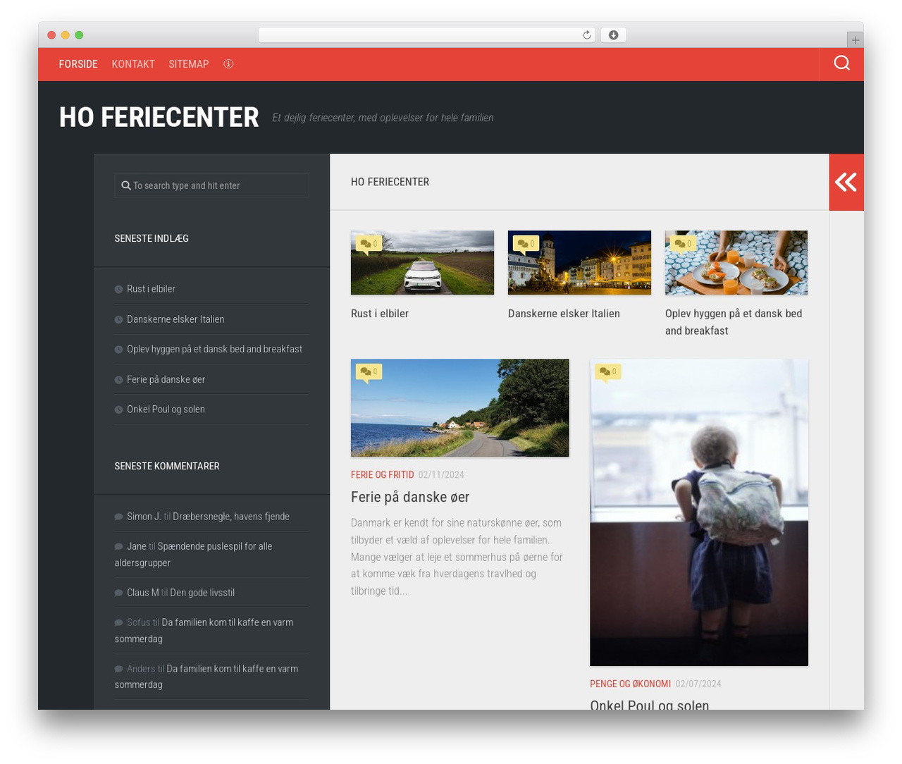 WordPress theme Typecore - ho-feriecenter.dk