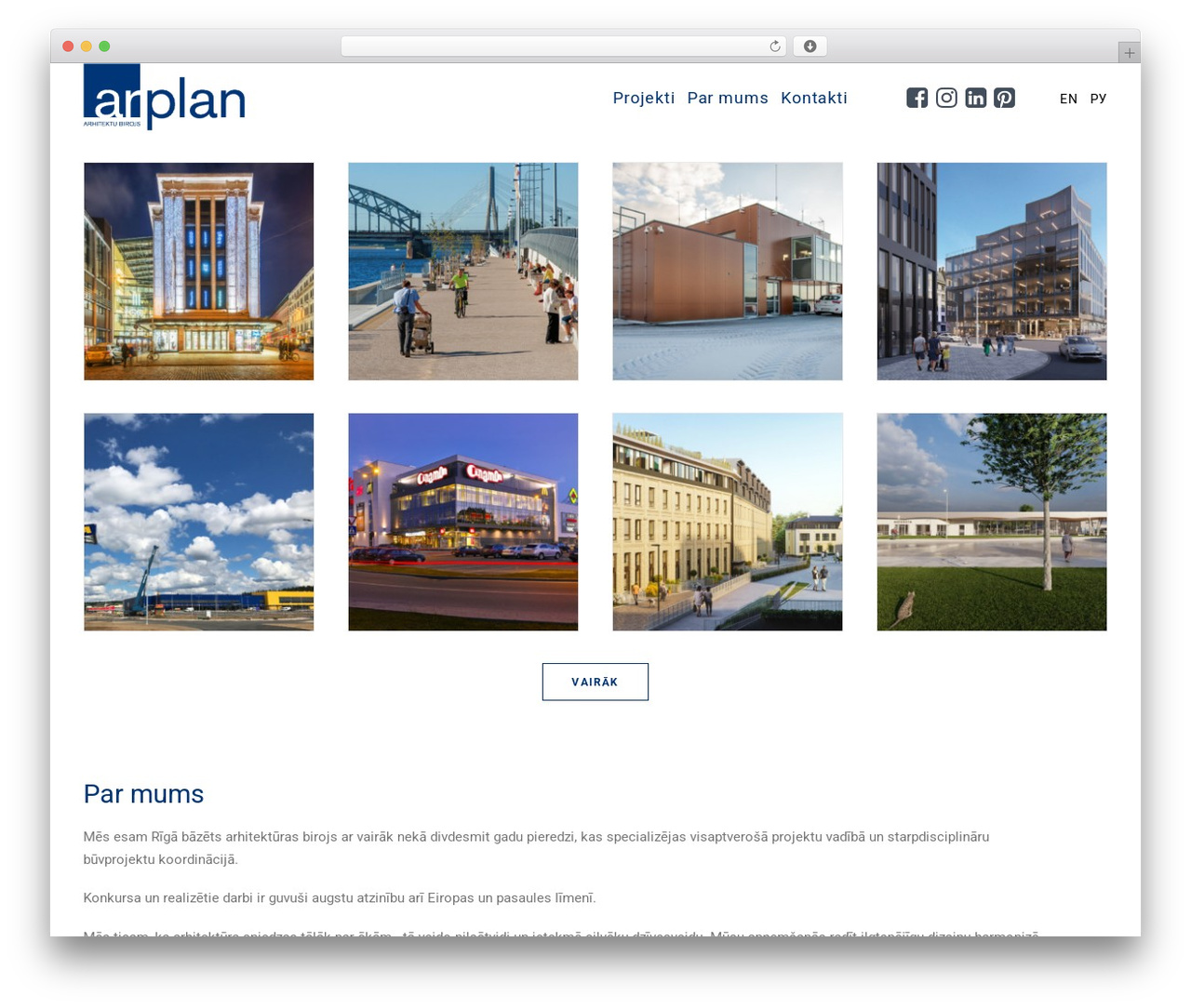 WordPress theme Uncode - arplan.lv