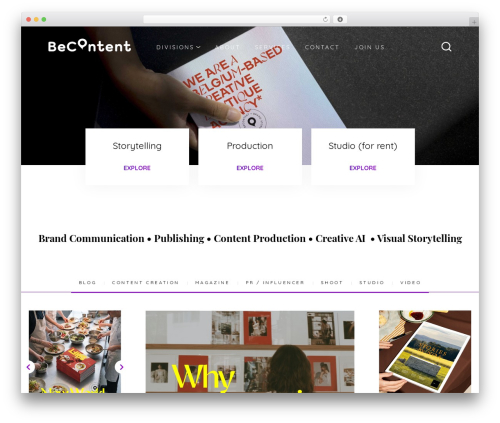 BeContent WordPress theme - becontent.be