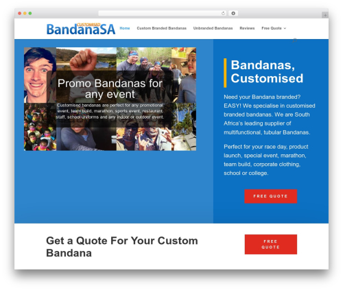 Portfolio designer WordPress plugin - bandanasa.co.za