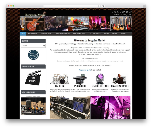 Indicate WordPress theme - bergstenmusic.com