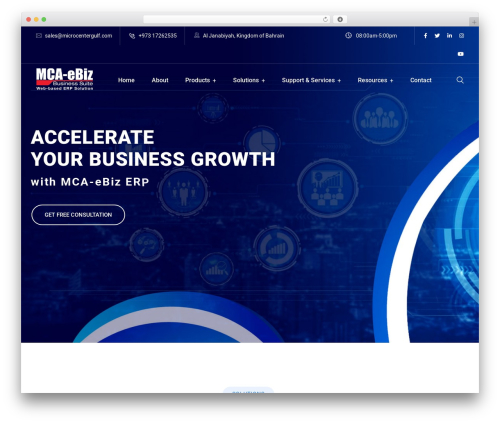 WordPress theme Braintech - mca-erp.com