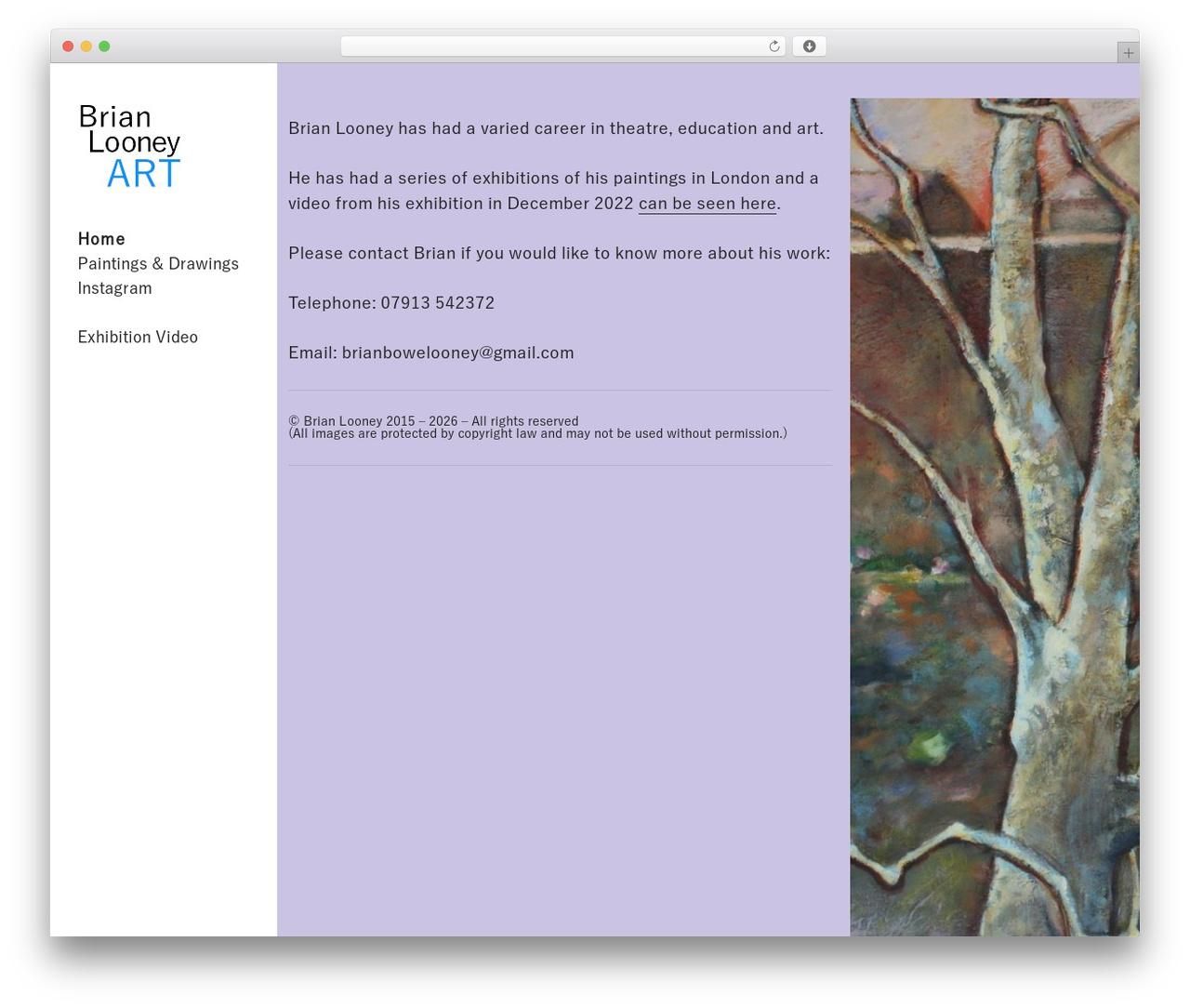 WordPress theme Expositio - brianlooneyart.com