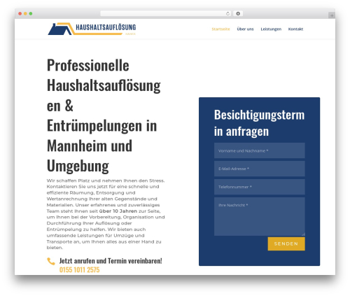 Divi theme WordPress - kamix-haushaltsaufloesung.de