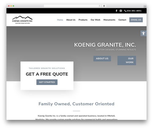 Divi WordPress theme - koeniggranite.com