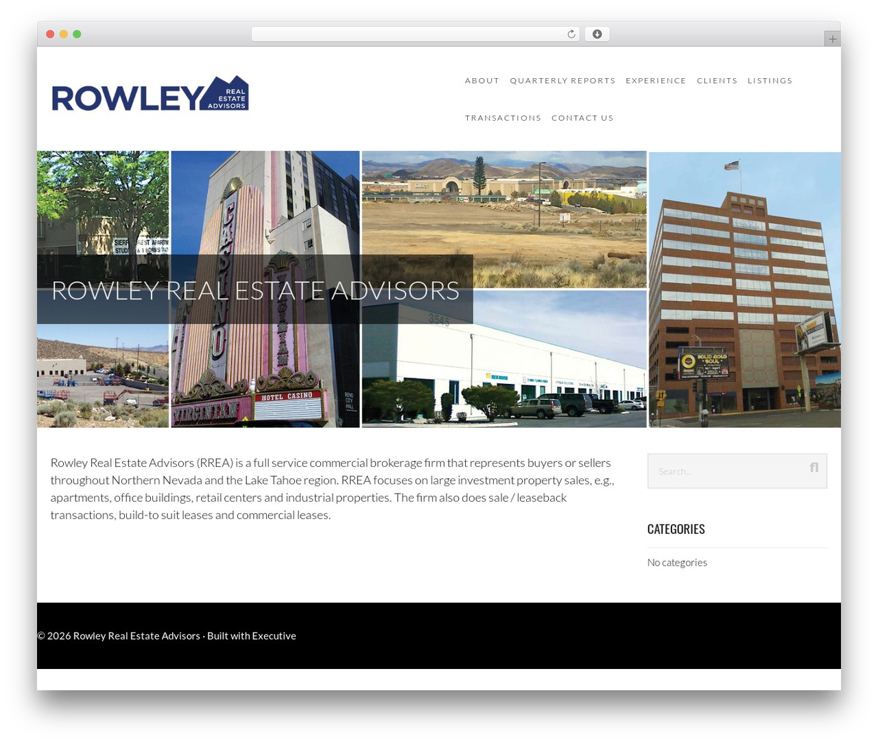 Executive WordPress theme - rowleyrealestateadvisors.com