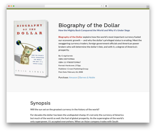 Jump Start WordPress theme - biographyofthedollar.com