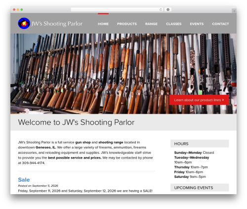 JWS theme WordPress - jwsshooting.com