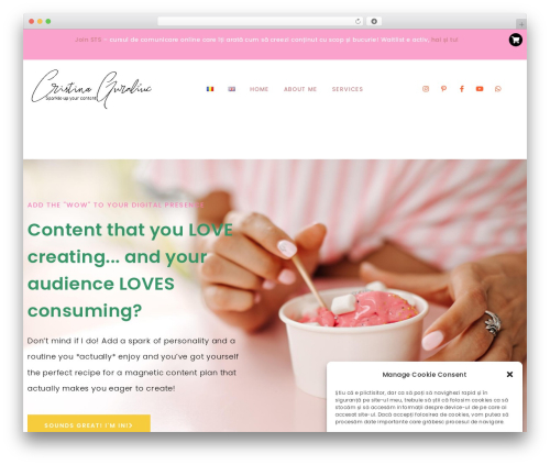 Bluchic portfolio WordPress plugin - cristinaguraliuc.com