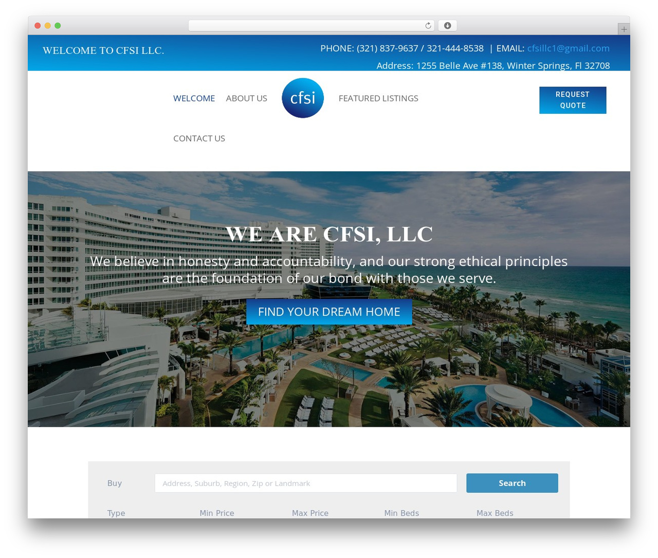 Divi theme WordPress - cfsillc.com
