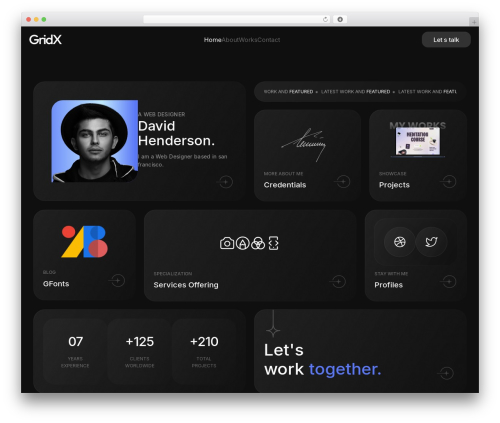 GridX WordPress portfolio theme - wpriverthemes.com/gridx