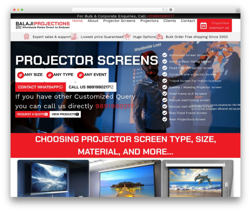 Hello Elementor WordPress theme - projectorscreen.co.in