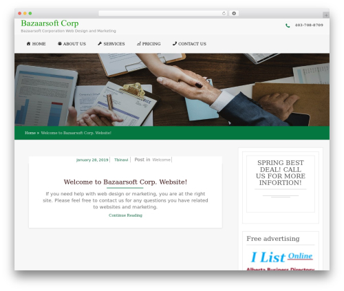 Theme WordPress Ample Business - bazaarsoft.ca