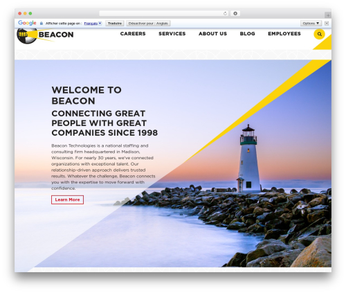 Theme WordPress Custom WordPress Theme - Stellar Blue Technologies - beacontechinc.com