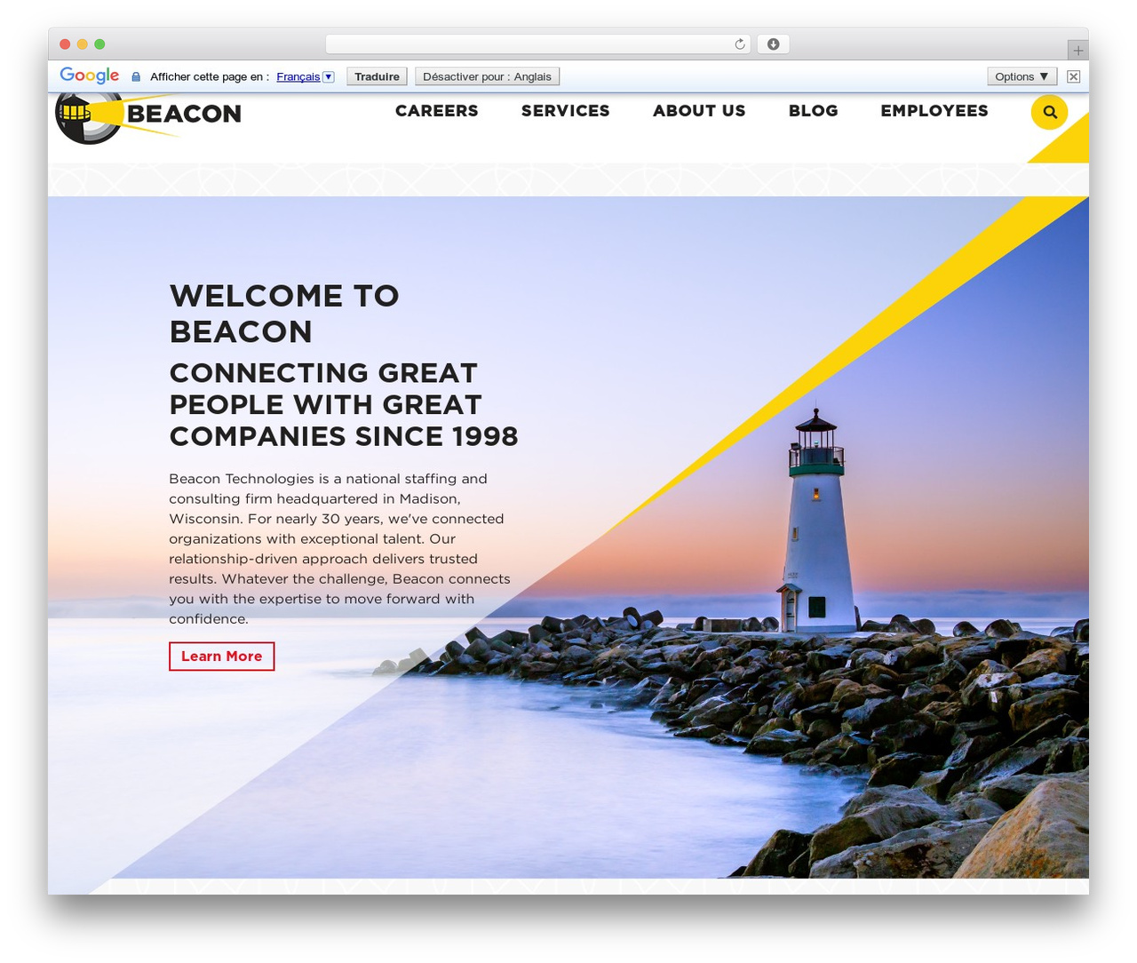 Theme WordPress Custom WordPress Theme - Stellar Blue Technologies - beacontechinc.com
