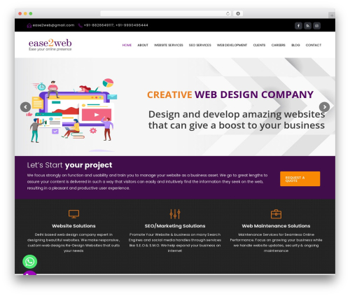 WordPress theme EasyWeb - ease2web.com