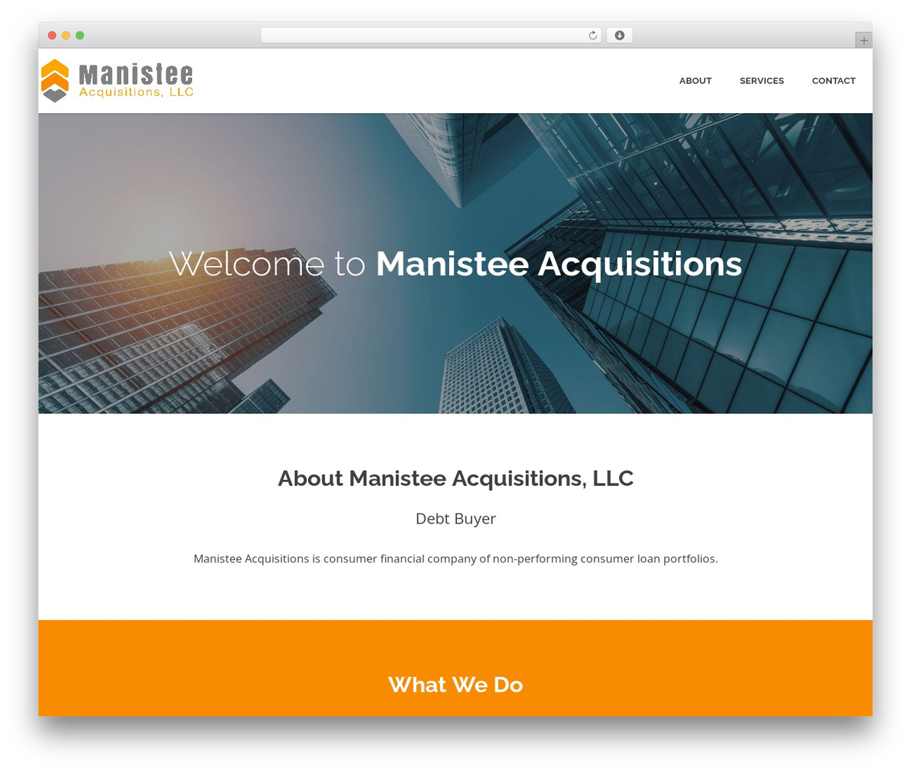 WordPress theme Alpha - manisteeacquistions.com