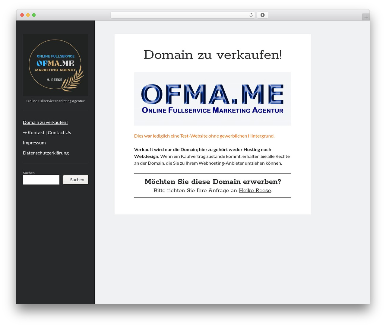 Author WordPress theme - ofma.me