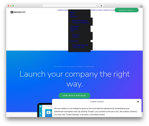 Uncode business WordPress theme - korporatio.com