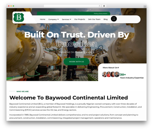 WordPress theme Constrc - baywoodcontinental.com