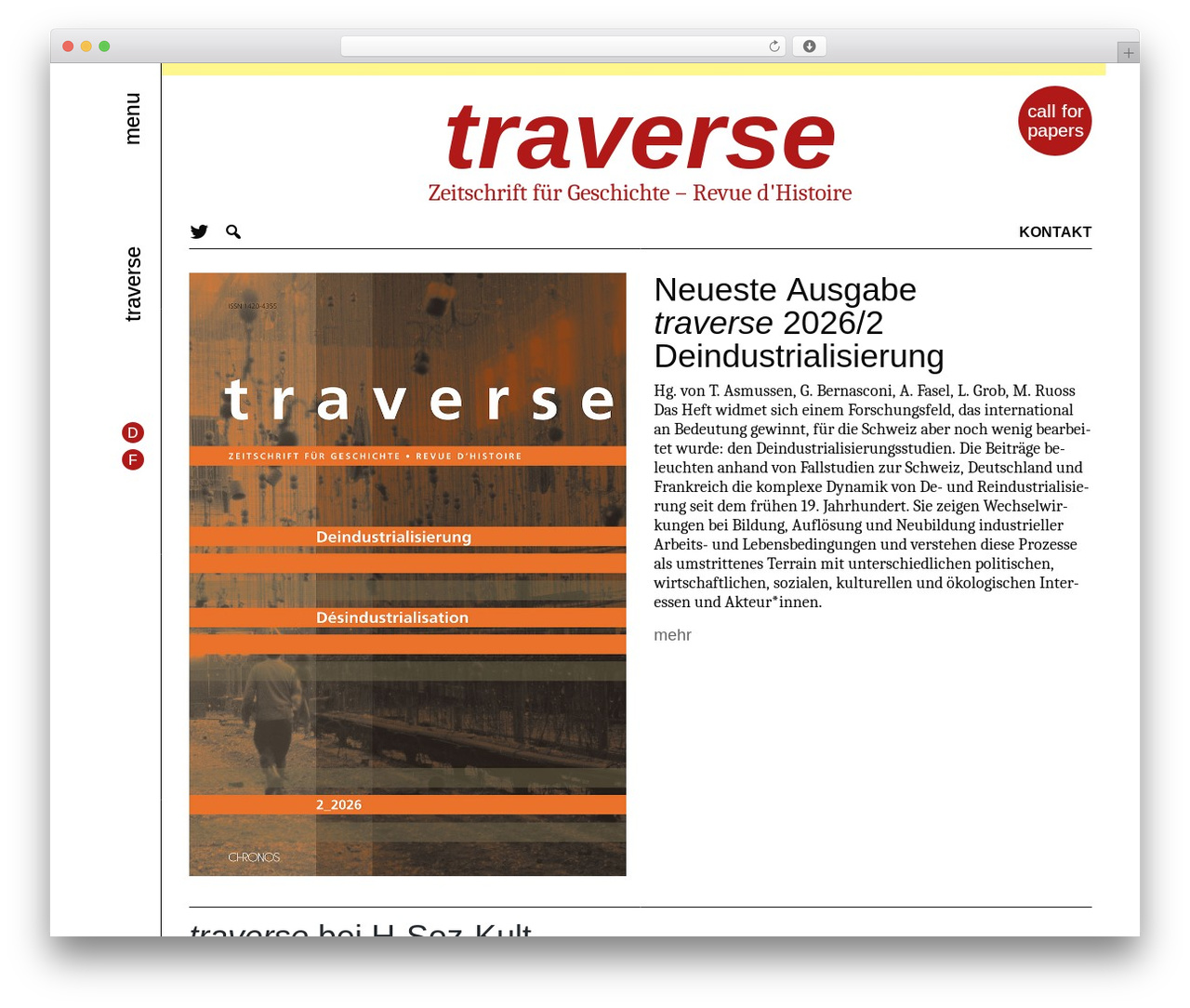 WordPress theme Traverse - revue-traverse.ch