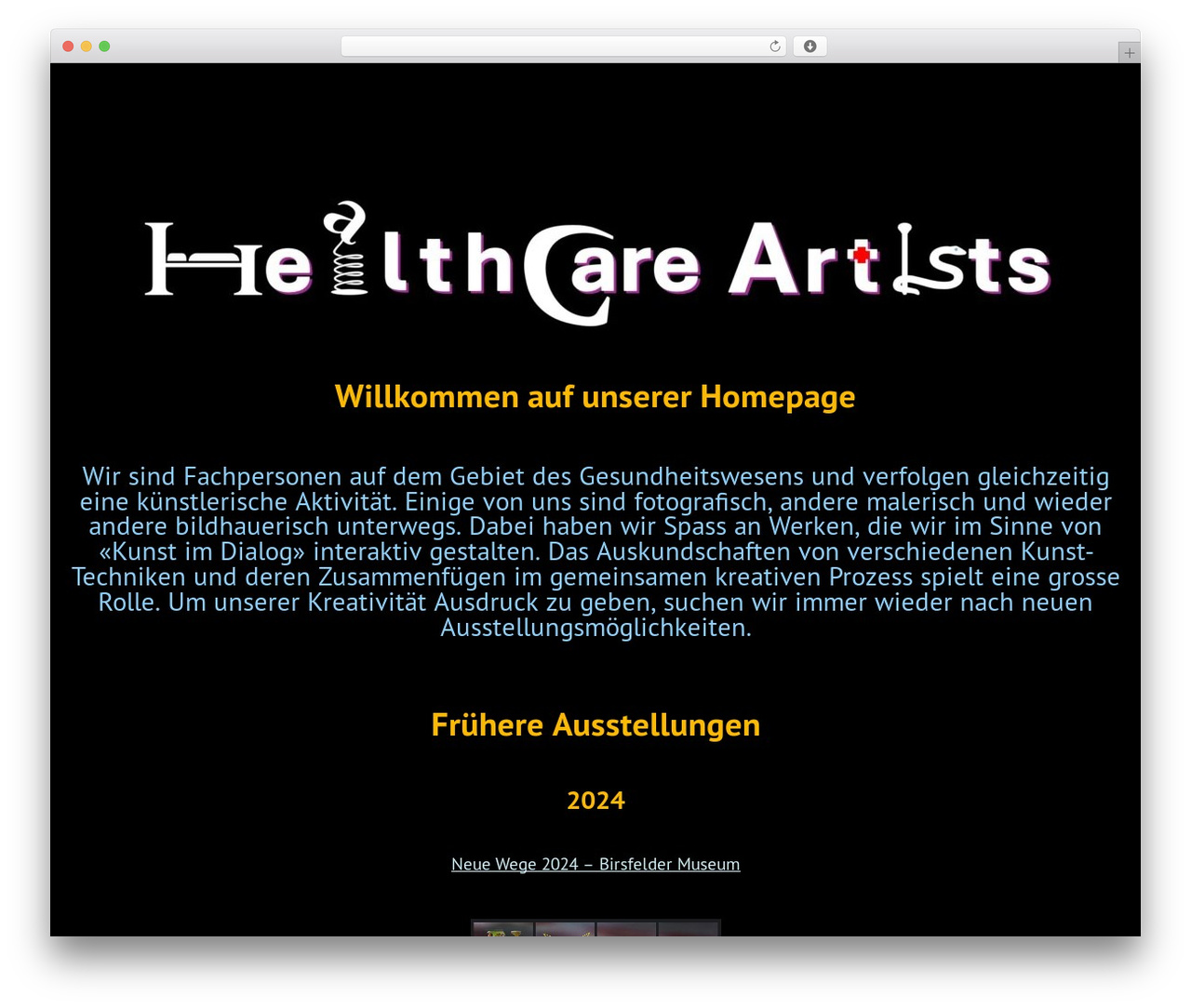 CPP WordPress theme - healthcare-artists.ch