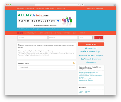 FlatRoller WordPress theme - allmyusjobs.com