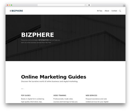 Genesis business WordPress theme - bizphere.com