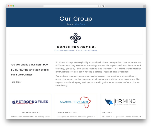Lambda WordPress theme - profilersgroup.com