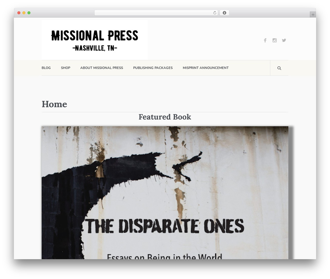 WordPress theme Printpress - missionalpressbooks.com