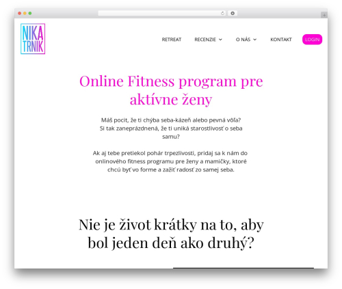 Codate gym WordPress theme - nikatrnik.sk