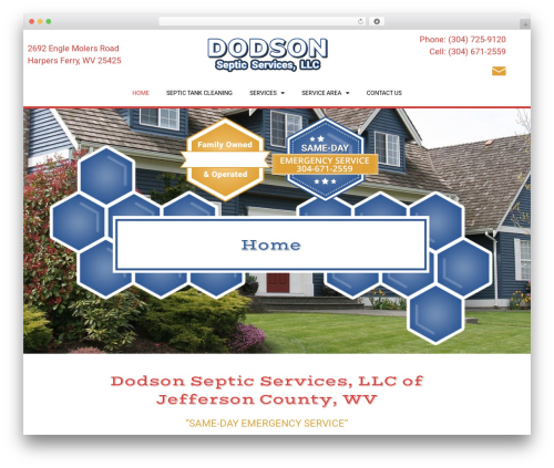 Hello Elementor WordPress theme - dodsonseptic.net