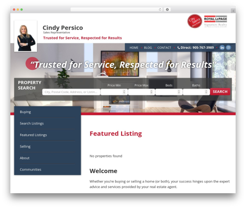 IXACT Framework premium WordPress theme - cindypersico.com