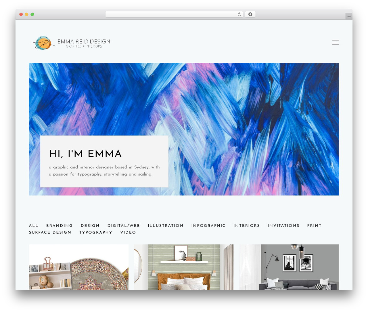 Minimal WP theme WordPress - emmareiddesign.com Minimal WP theme WordPress - emmareiddesign.com