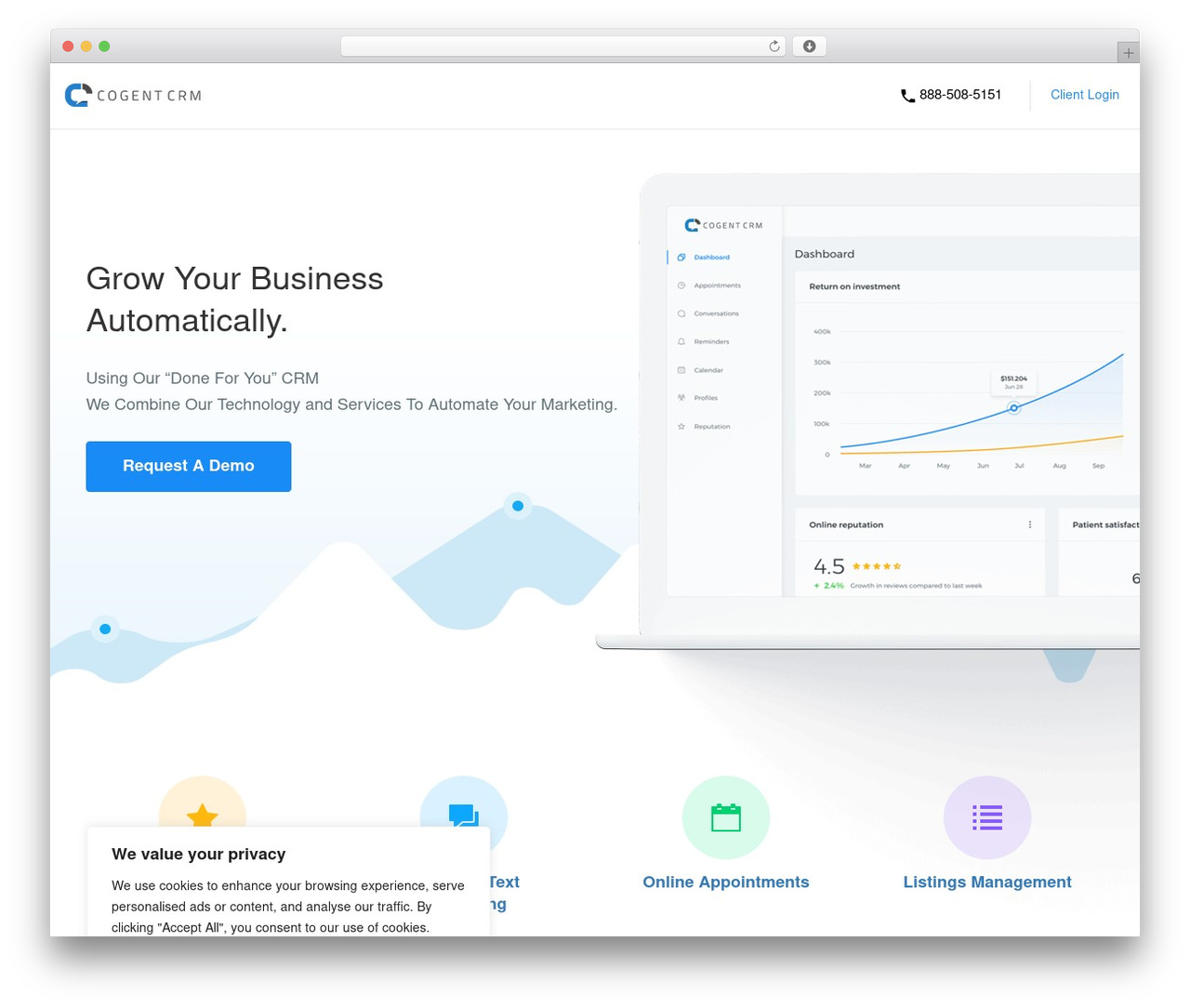 OnePixel - Basic WordPress page theme - cogentcrm.com
