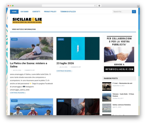 YT Evolution top WordPress theme - siciliaeolie.com