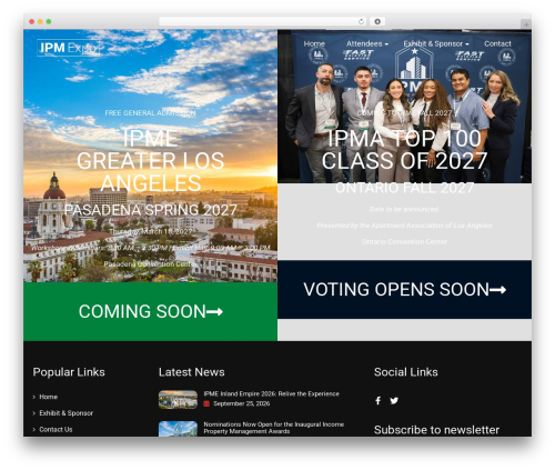 BeEvent WordPress theme - ipmexpo.com
