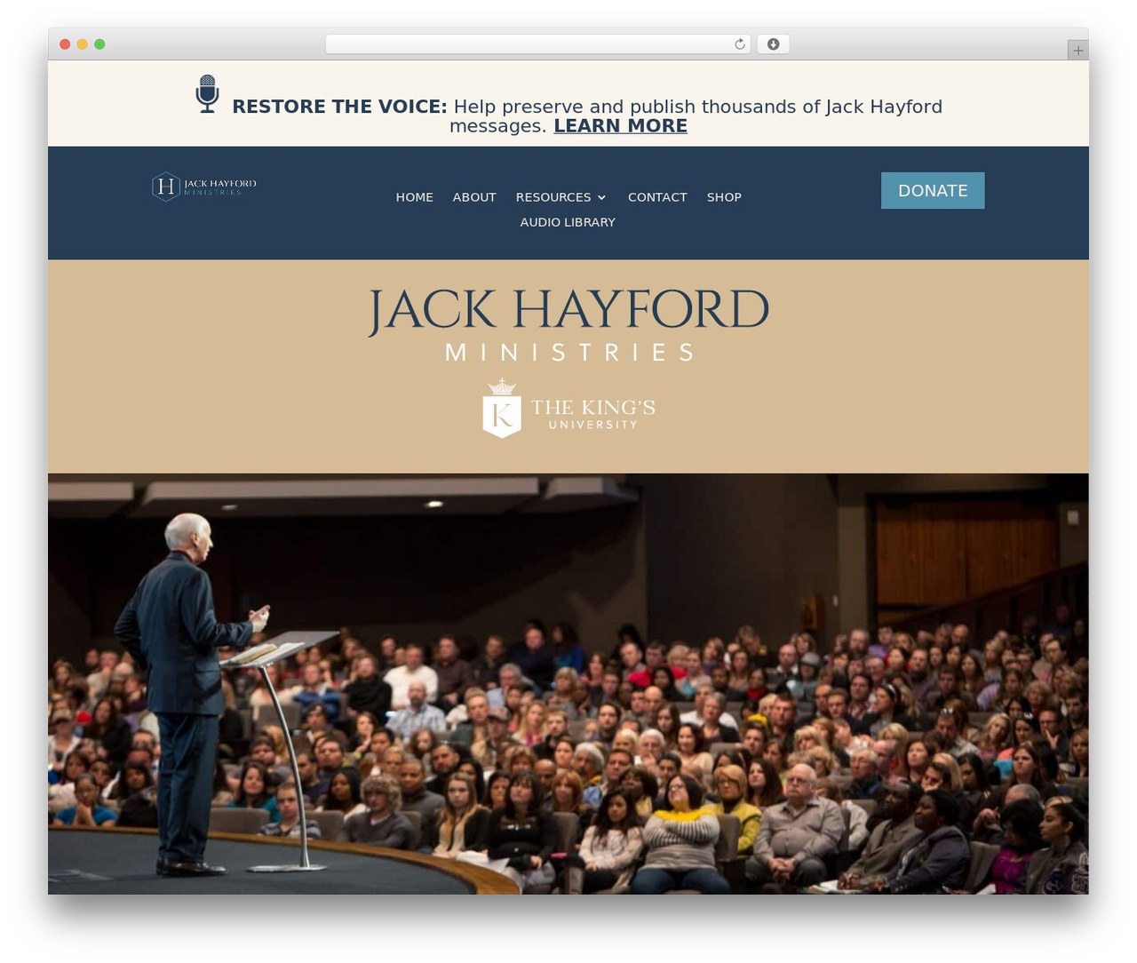 Divi theme WordPress - jackhayford.org